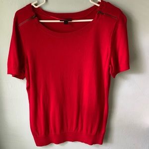 Red Short Sleeve Top